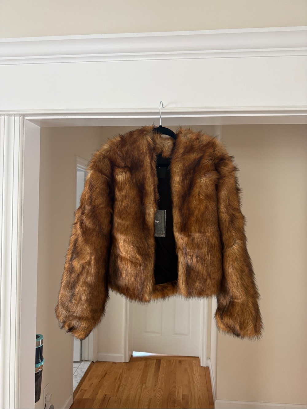 Khy Fax Fur Jacket in Chestnut Brown